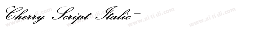 Cherry Script Italic字体转换